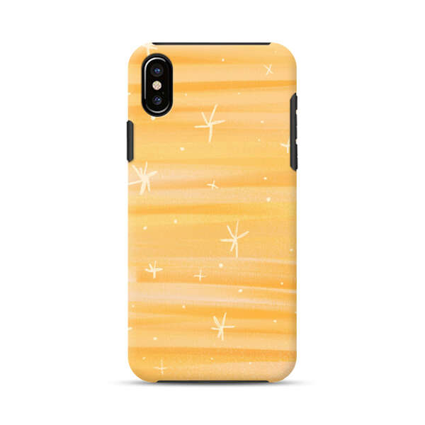 Bright Orange Star Pattern iPhone X/XS Impact Case