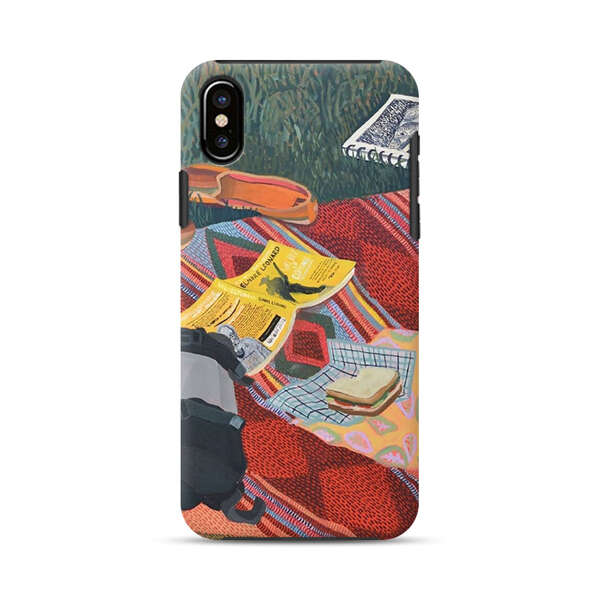 Charming Picnic Scene with Blanket and Food iPhone X/XS Impact Case