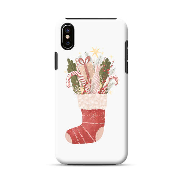 Christmas Stocking with Gifts and Candy Canes iPhone X/XS Impact Case