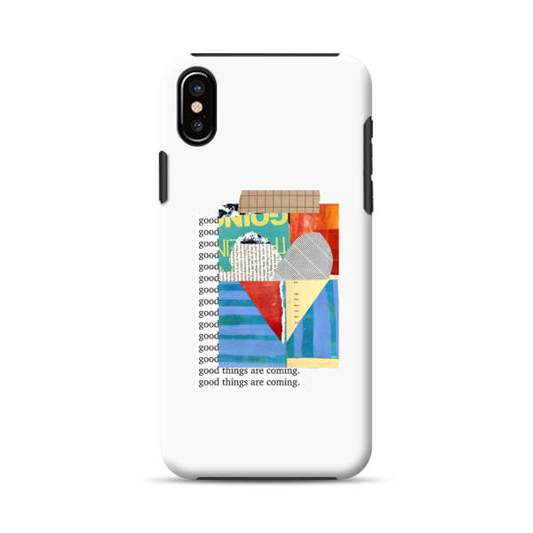 Colorful Abstract Collage with Geometric Shapes iPhone X/XS Impact Case