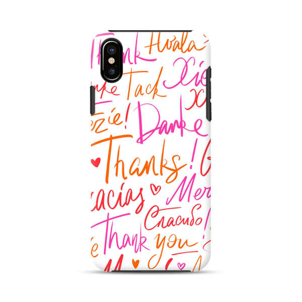 Colorful Thank You Multilingual Pattern iPhone X/XS Impact Case
