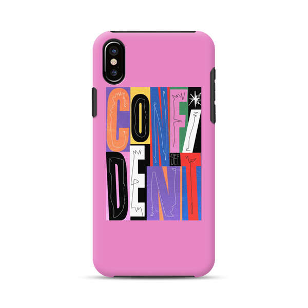 Confident Bold Colorful Typography iPhone X/XS Impact Case