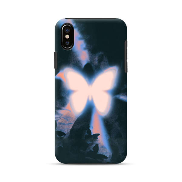Glowing White Butterfly iPhone X/XS Impact Case
