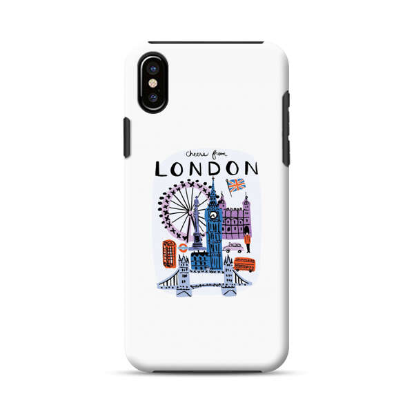 London Iconic Landmarks Illustration iPhone X/XS Impact Case