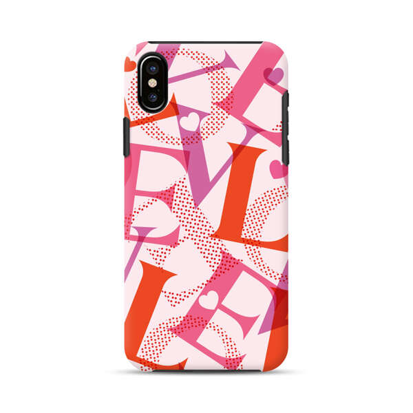 Love Colorful Letters Pattern iPhone X/XS Impact Case