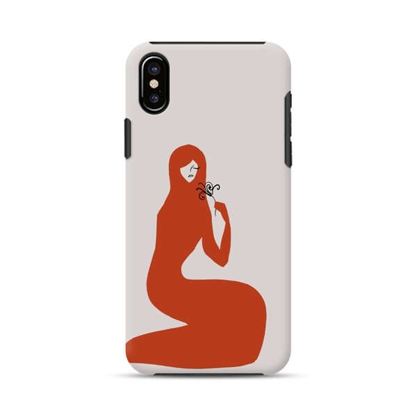 Minimalist Abstract Woman Silhouette iPhone X/XS Impact Case