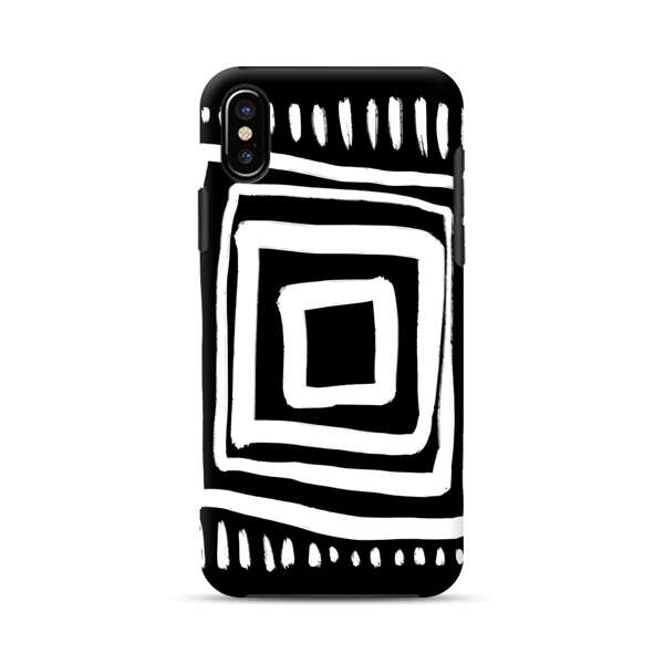 Minimalist Geometric Black and White Design iPhone X/XS Impact Case