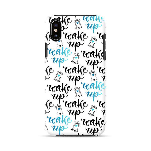 Motivational wake up call lettering pattern iPhone X/XS Impact Case
