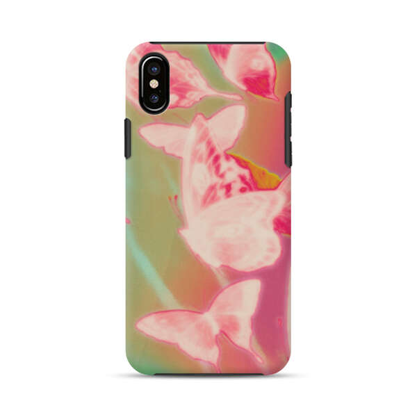 Pink Butterflies Dreamy Colorful Background iPhone X/XS Impact Case
