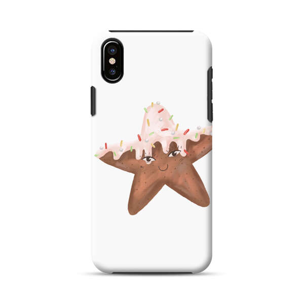 Smiling Gingerbread Star Cookie iPhone X/XS Impact Case