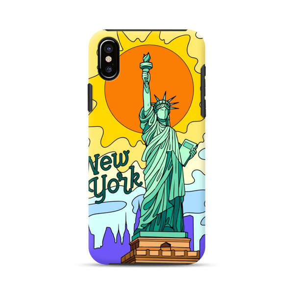 Statue of Liberty New York Artistic Sun iPhone X/XS Impact Case