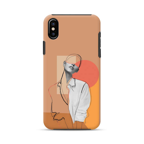 Stylish Abstract Portrait Art iPhone X/XS Impact Case