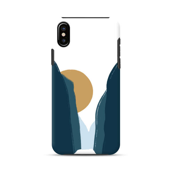 Sunset Between Dark Cliffs iPhone X/XS Impact Case
