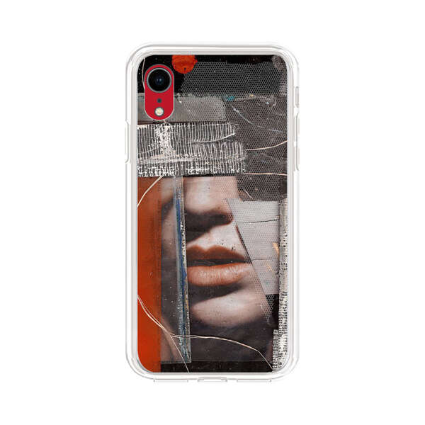 Abstract Collage Close Up Face iPhone XR Case