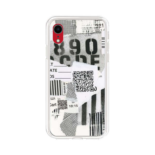 Abstract Collage Torn Paper Barcodes iPhone XR Case