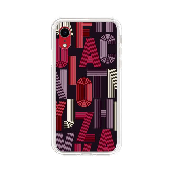 Abstract Letters Pattern iPhone XR Case