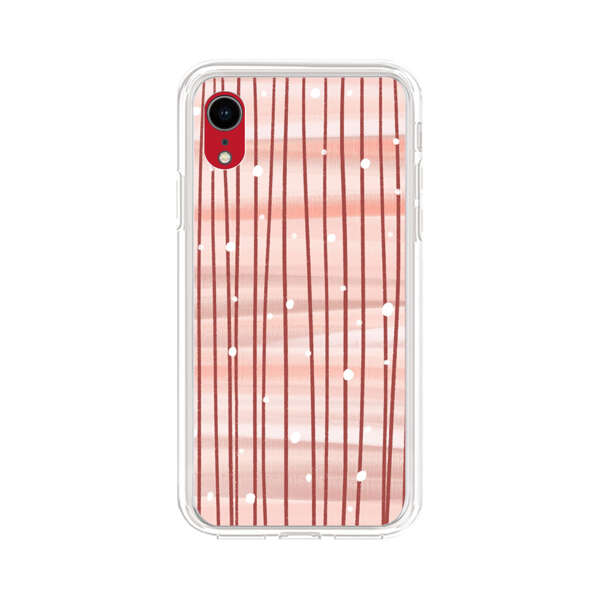 Abstract Vertical Lines Pink Pattern iPhone XR Case