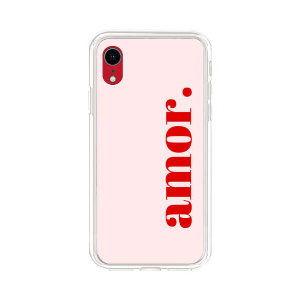 Amor Love Bold Red Text iPhone XR Case