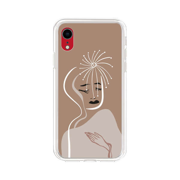 Artistic Abstract Portrait with Serene Face iPhone XR Case