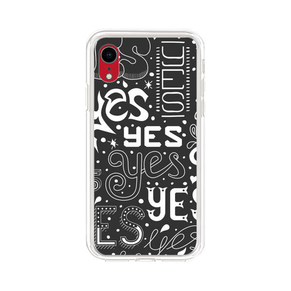 Bold Playful Typography Yes Pattern iPhone XR Case