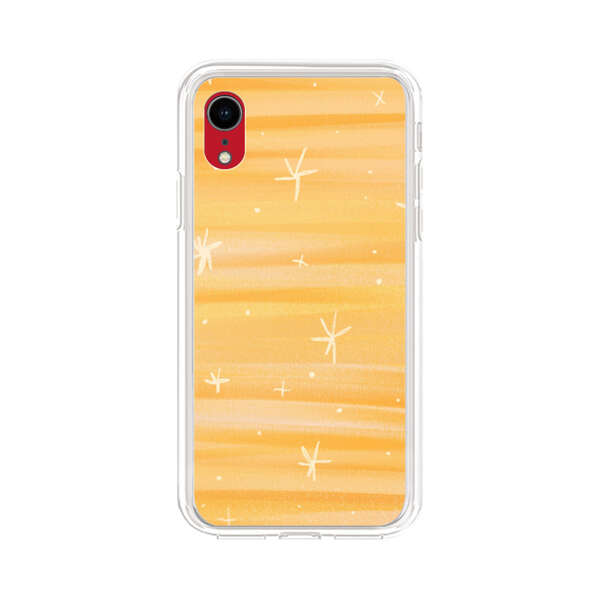 Bright Orange Star Pattern iPhone XR Case