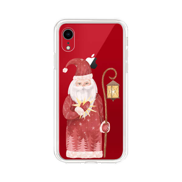 Charming Santa Claus Holding Glowing Heart and Lantern iPhone XR Case