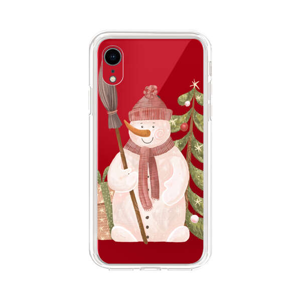 Charming Winter Snowman Illustration iPhone XR Case