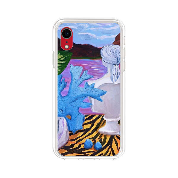 Classical Statues and Tropical Plants by the Ocean iPhone XR Case