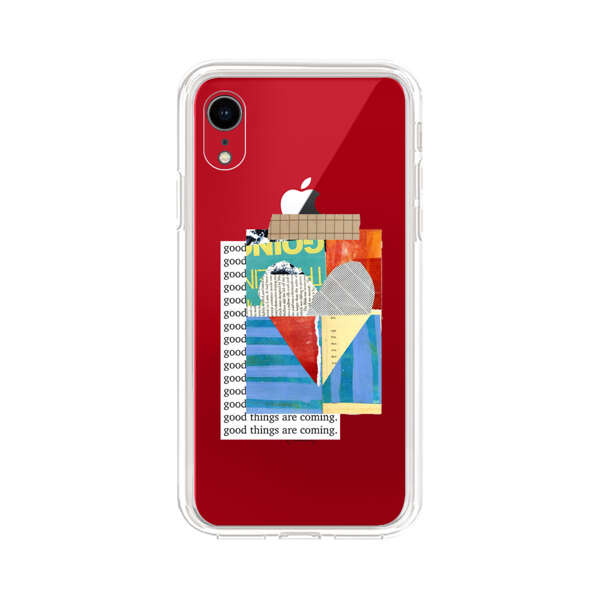 Colorful Abstract Collage with Geometric Shapes iPhone XR Case