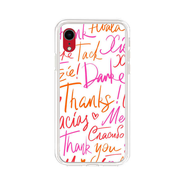 Colorful Thank You Multilingual Pattern iPhone XR Case