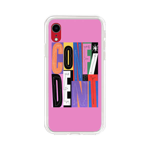 Confident Bold Colorful Typography iPhone XR Case