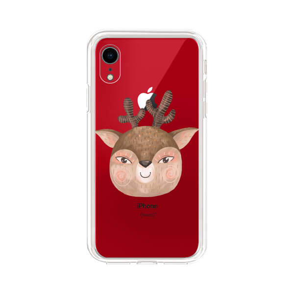 Cute Cartoon Deer Face iPhone XR Case