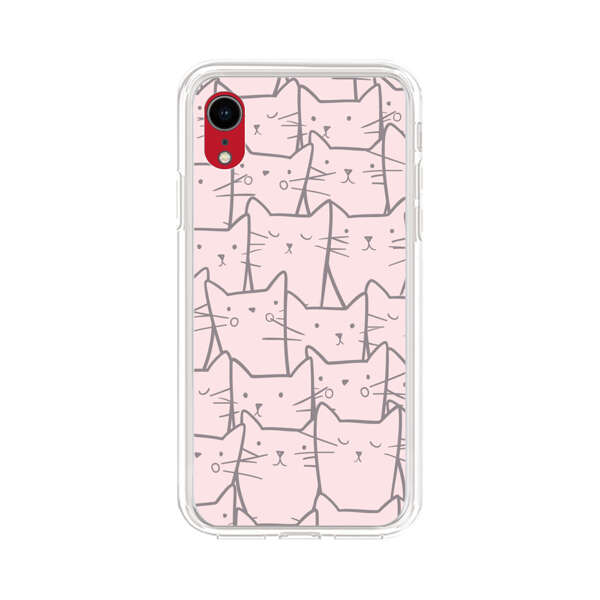 Cute Hand Drawn Cat Pattern iPhone XR Case