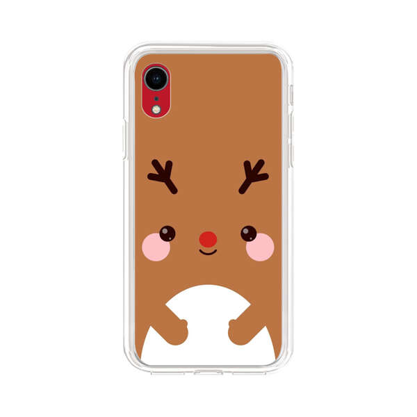 Cute Minimalist Reindeer Cartoon iPhone XR Case