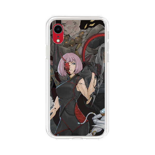 Futuristic Cyberpunk Warriors and Robotic Cat in Dynamic Pose iPhone XR Case