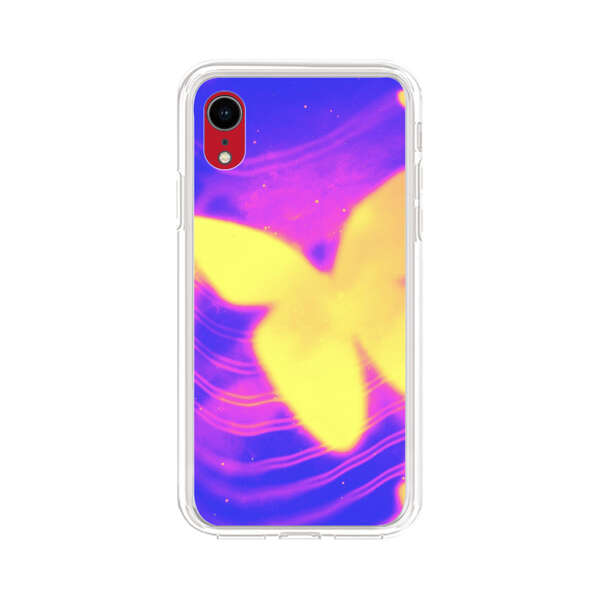 Glowing Purple and Yellow Butterflies iPhone XR Case