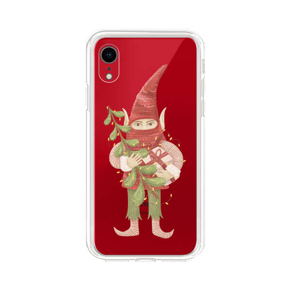 Holiday Gnome with Mistletoe and Gift iPhone XR Case