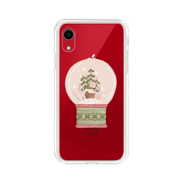 Holiday Snow Globe with Gingerbread House iPhone XR Case