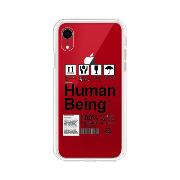 Human Being Fragile Label Design iPhone XR Case