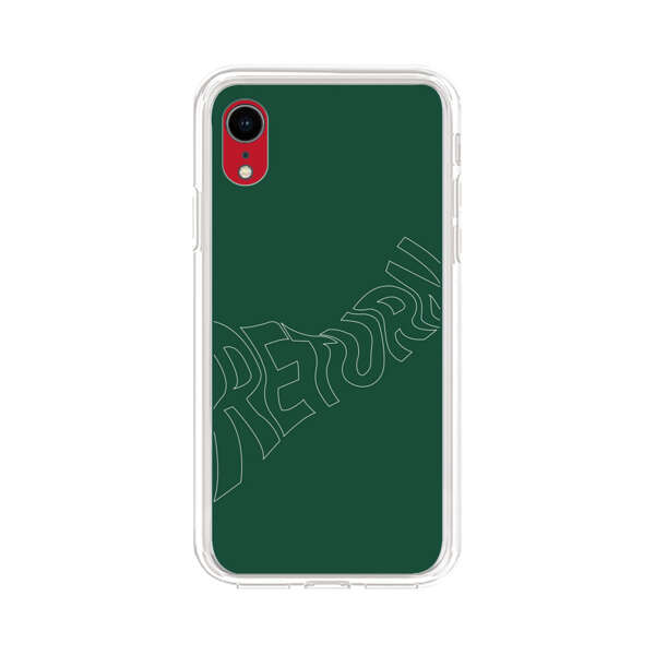 Minimalist Green Wavy Return Text iPhone XR Case