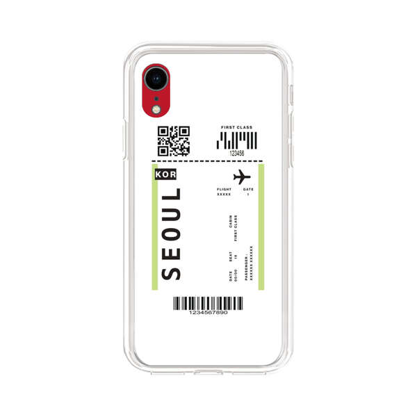 Minimalist Seoul Boarding Pass iPhone XR Case