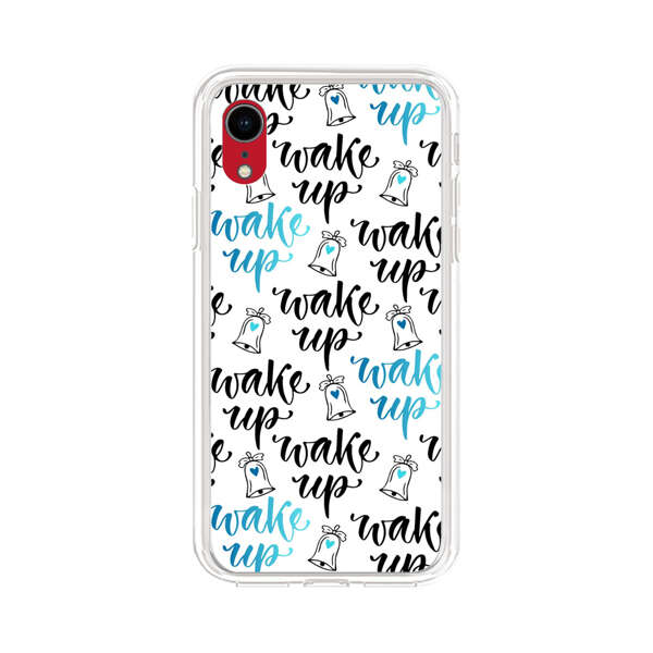 Motivational wake up call lettering pattern iPhone XR Case