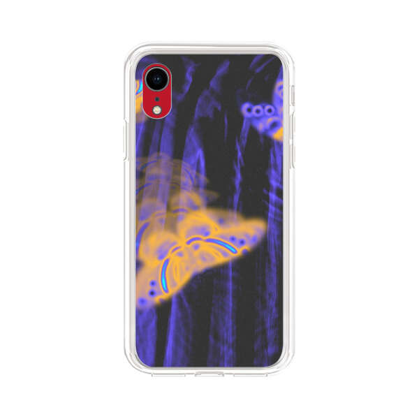 Neon Glowing Butterflies iPhone XR Case