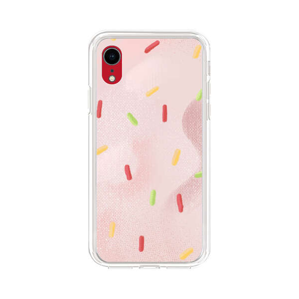 Pastel Pink Sprinkles Pattern iPhone XR Case