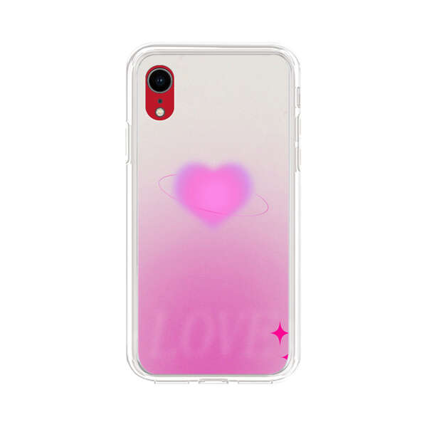 Pink Glowing Heart Love Sparkle iPhone XR Case