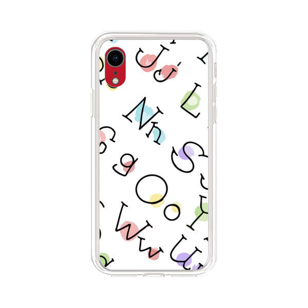 Playful Alphabet Pattern with Colorful Letters iPhone XR Case