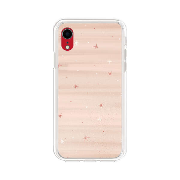 Soft Pink Background with Delicate Stars iPhone XR Case