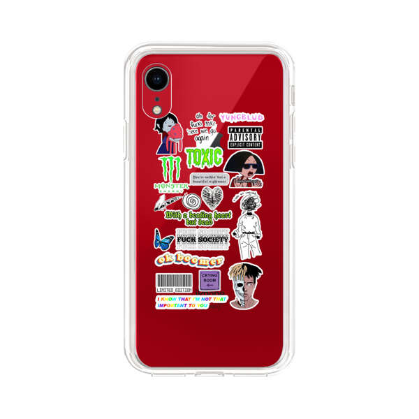 Sticker Collage Edgy Expressive Pop Culture iPhone XR Case