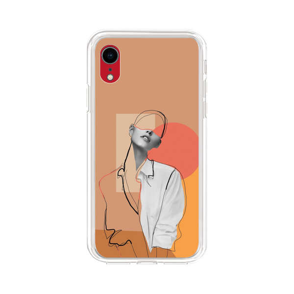 Stylish Abstract Portrait Art iPhone XR Case