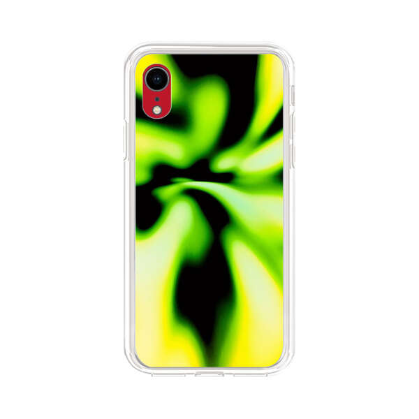 Vibrant Abstract Green and Yellow Swirl iPhone XR Case